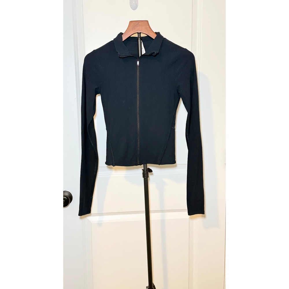 Spanx AirEssentials Collared Full Zip Jacket Navy Blue XS